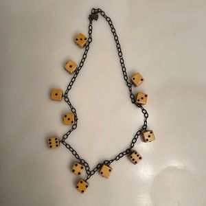Vintage dice necklace